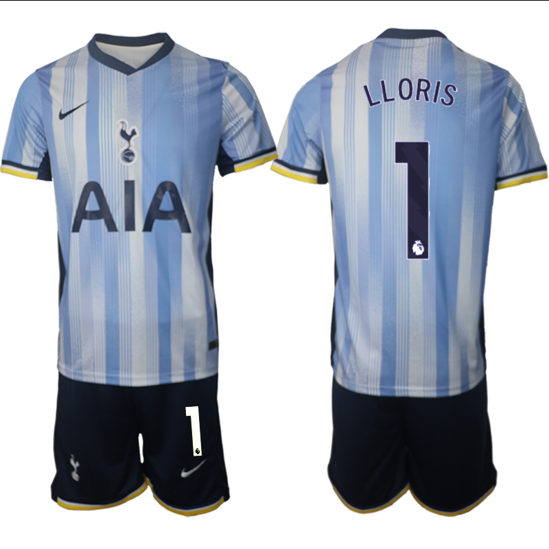 Men 2024-2025 Club Tottenham away Blue #1 Soccer Jersey->customized soccer jersey->Custom Jersey